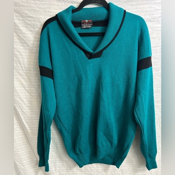 Vintage White Ram Ramtuck Wool Blend Sweater Men Patch Knit 70s 80’s Sz L “Rare” - Picture 1 of 7